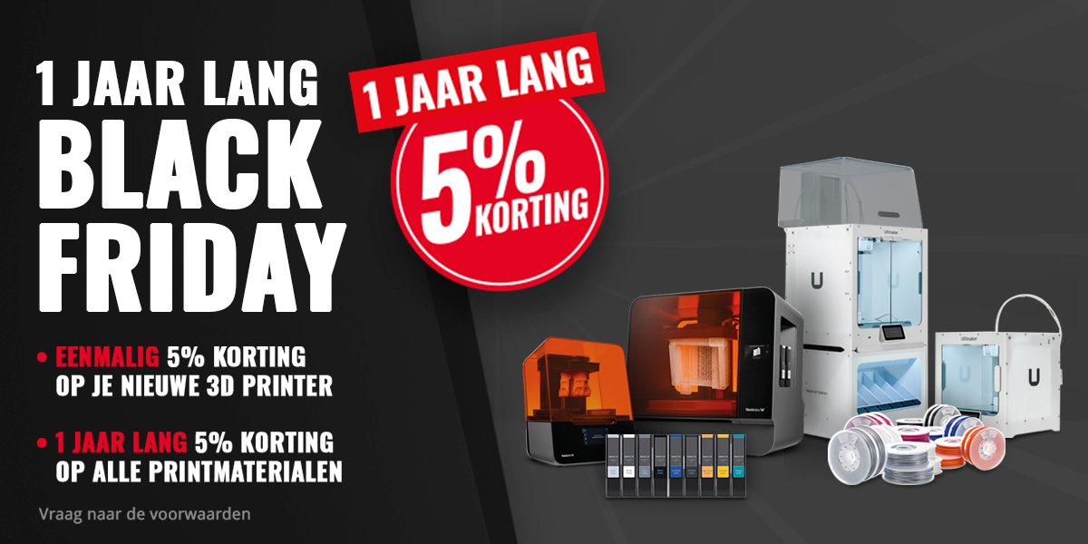 Layertec3DPrint's tweet photo. Vandaag is het #BlackFriday maar wij rekken dit op naar 1 jaar lang Black Friday! Wil je ook verzekerd zijn van altijd de beste prijs voor printmaterialen? Dit is je kans! 

Bekijk alle kortingen: https://t.co/ChDzl4POht https://t.co/cBfkUPPo3p