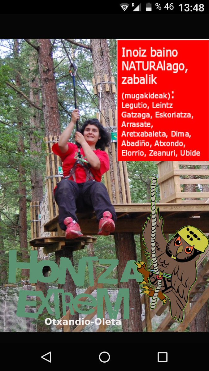 ExtremHontza's tweet photo. Ez dakizu zer egin? Etorri, Hontza Extrem abentura parkera eta, ondo pasa abentura biziz! https://t.co/4GSnzYWxJ7
