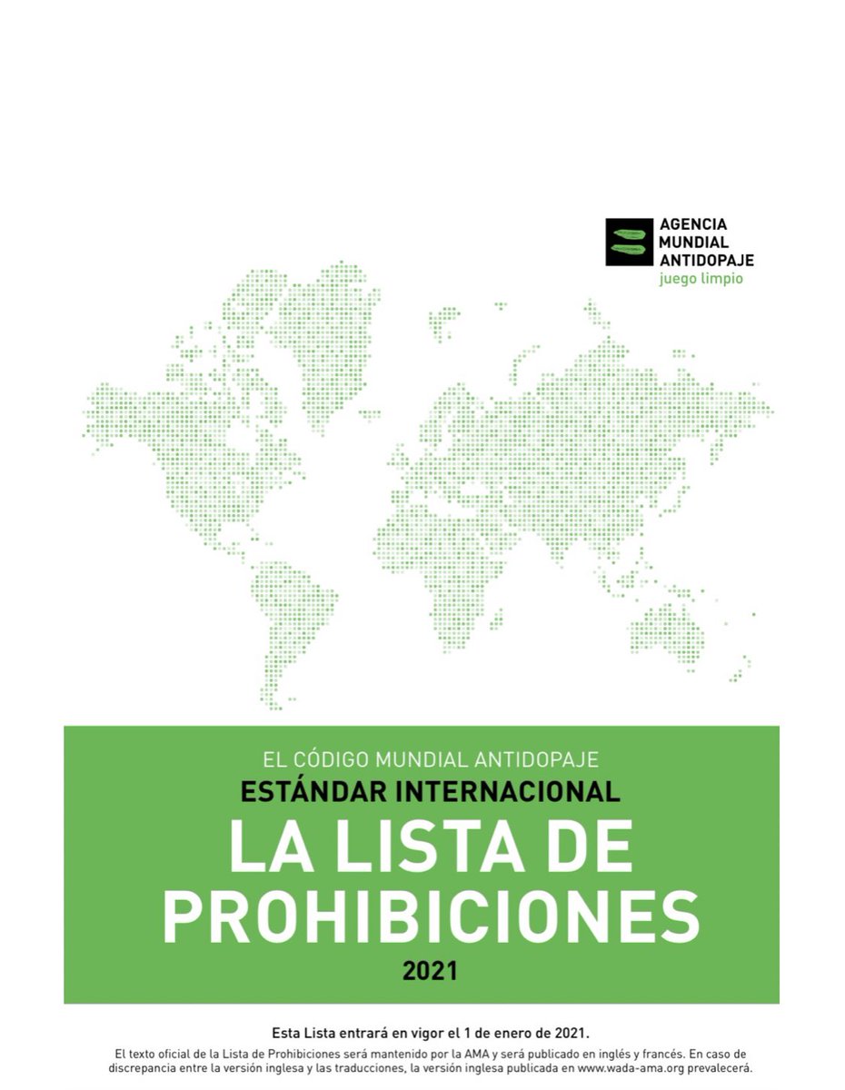 NadoPan's tweet image. La Lista de Prohibiciones 2021 disponible ahora en Español 🎉

Recuerde consultar con su médico 🩺
Evite sanciones por ingerir Sustancias Prohibidas 🚫💊
Cuide su salud 💪🏽
#juegolimpio 
@wada_ama @Pandeportes @COlimpicoPanama @fepafut @AtletasPanama @fedebop @FedebeisOficial