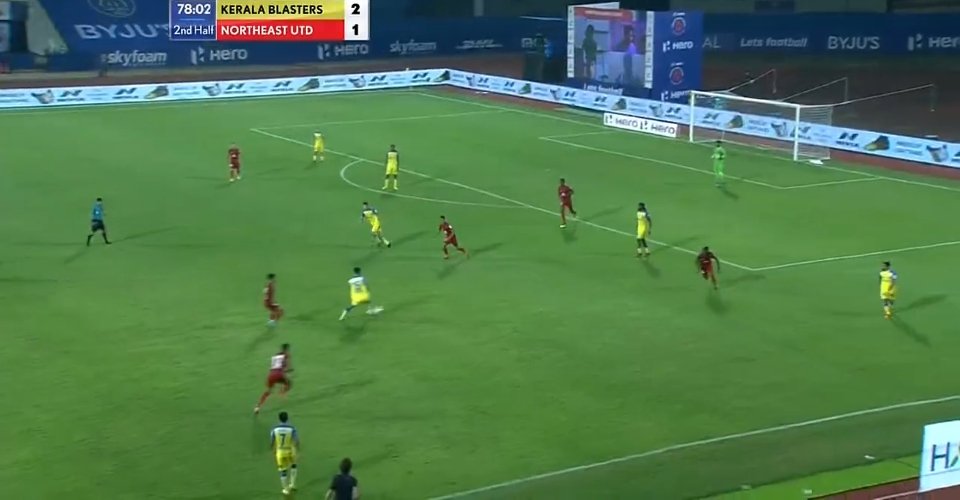 KBFC started loosing possession for the same press which they breaked in the first half. Confidence on the ball matters.(7/14)