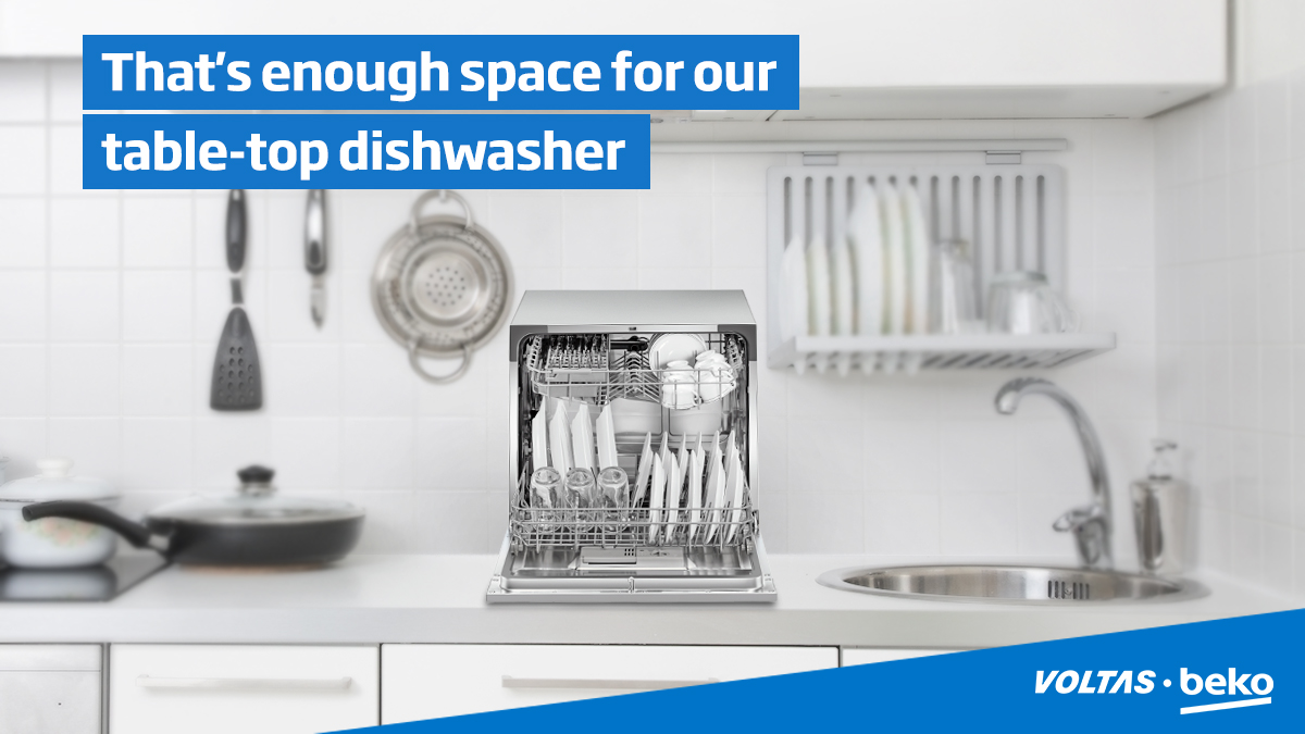 voltas beko table top dishwasher