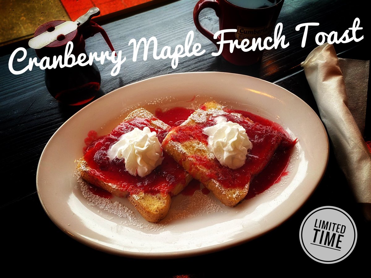 cbcbiscuits's tweet photo. Visit CBC this week & try our Cranberry Maple Glazed French Toast. Experience the sight, the aroma, and the taste that will make you dance a little jig! See you on Main. 474-8670. https://t.co/tg5oFC50iS #breakfast #brunch #lunch #eatlocal #mcminnvilletn #warrencountytn https://t.co/SjgXm2NaIQ