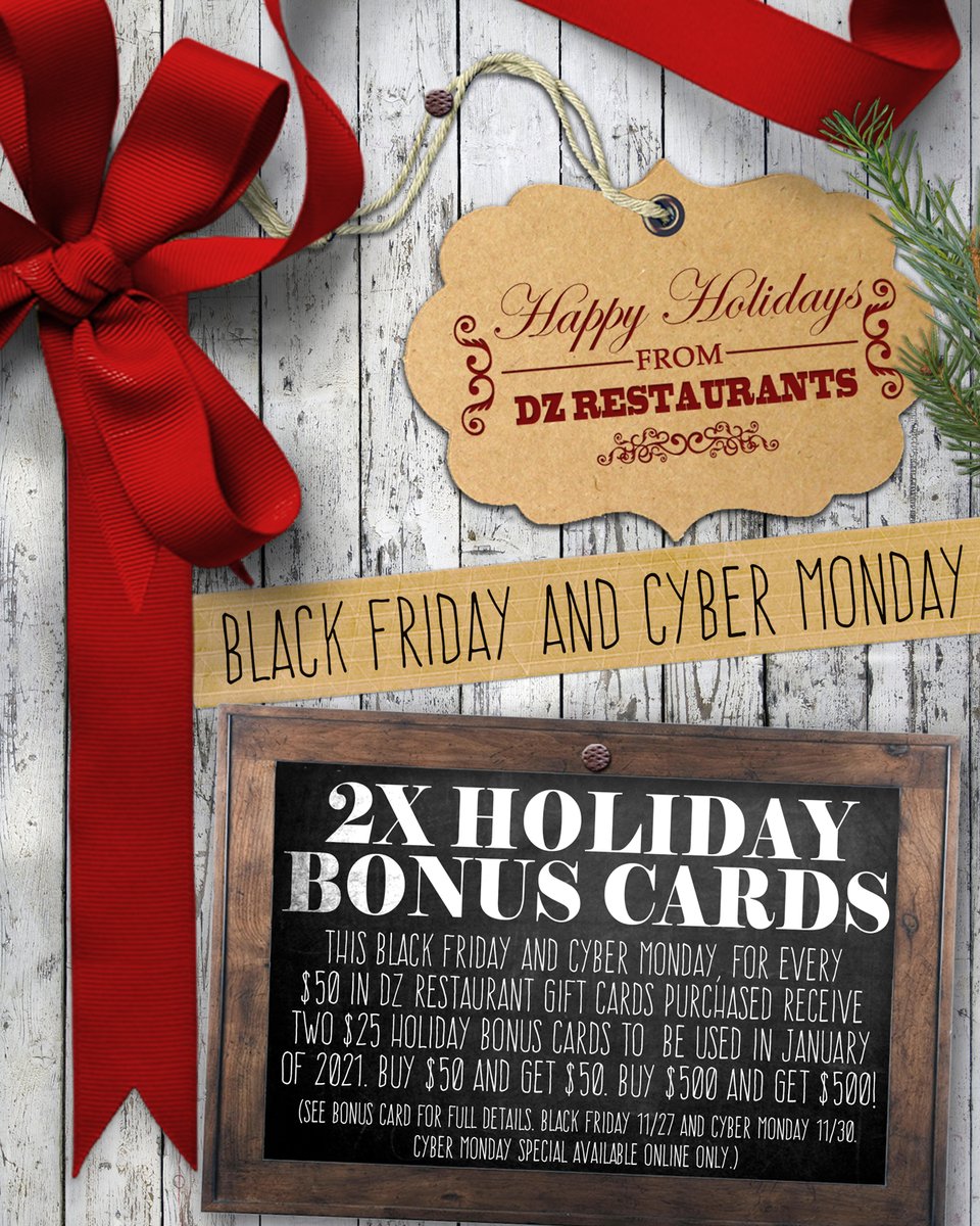 Black Friday Double Holiday Bonus Cards + DZ at Home for the Holidays conta.cc/3fy4PwS