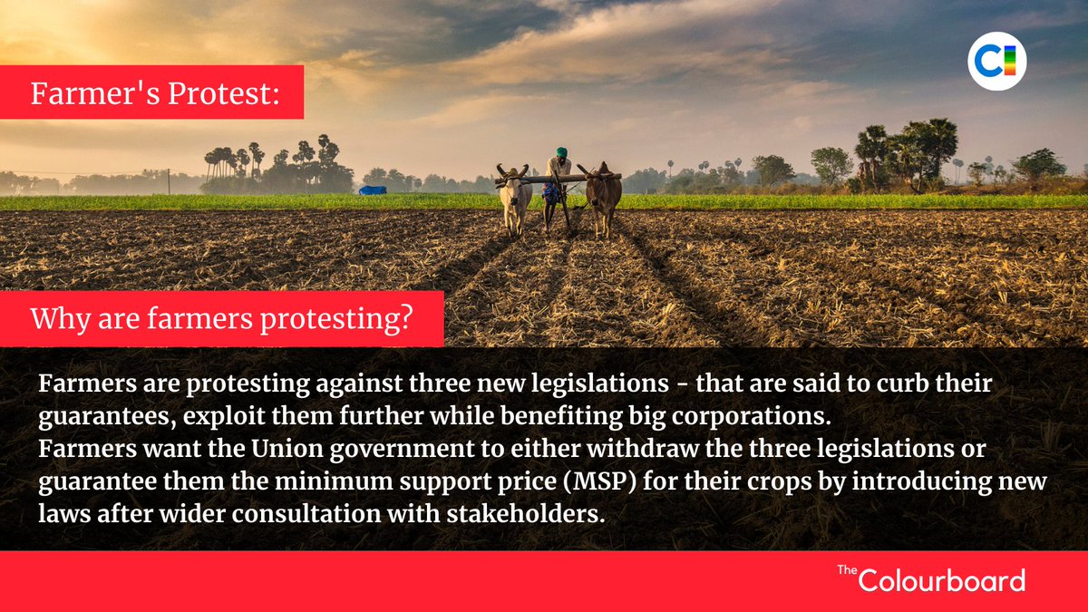 the_colourboard's tweet photo. Why are farmers protesting the new farm legislations?

#TheColourboard #FarmersProtest #DelhiChalo #Delhi #Punjab #Haryana #Uttarpradesh #Uttarakhand  #India #Farmers https://t.co/f91rWCSNIE