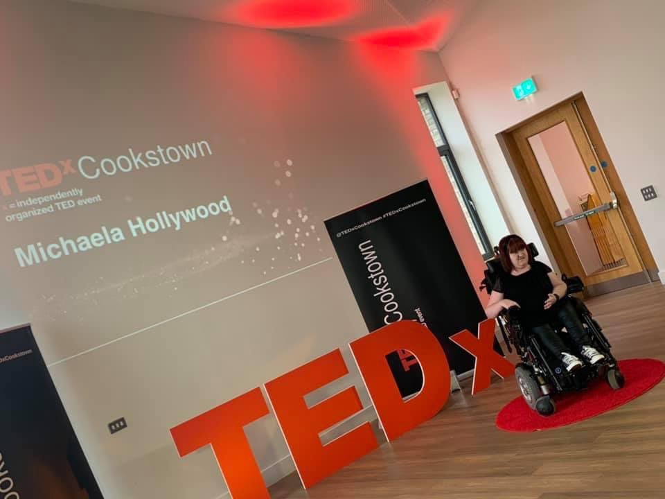 KylaHollywood's tweet photo. So today I did this... never in a zillion years did I think I would get to take to the red dot. And to do it in 2020 is an even bigger dream. Thank you @TEDxCookstown &amp; @Clairelohanlon for letting me share my big idea. #TEDxCookstown https://t.co/JcA17sHsfy