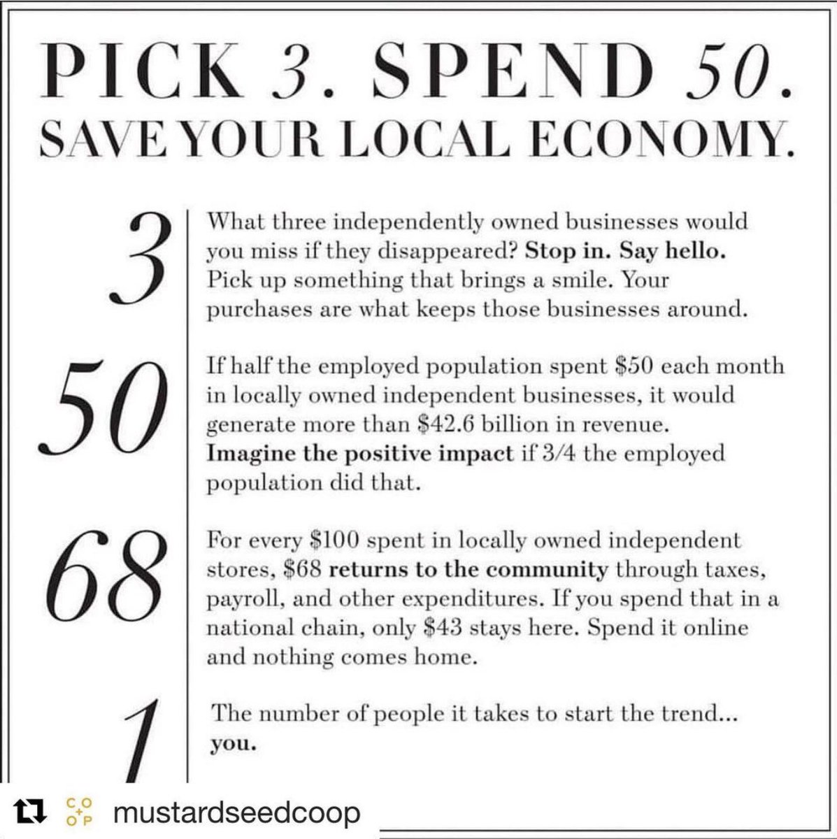 KellyMcCarten's tweet photo. We all can do our part.  It is critical that we help save local businesses. https://t.co/CzcCk4yQfS