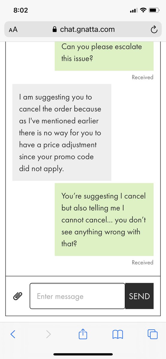 siglerra's tweet photo. @ASOS @ASOS_HeretoHelp @ASOS_Us how is this ok? The solution to my problem is to cancel my order... but it’s too late to cancel my order?!?! I know things are hectic right now and I’ve been so patient with this rep but she’s not even reading the things I’m writing to her! https://t.co/m7TTK7MI5b