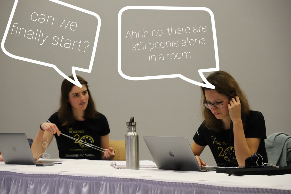 L_Straussl's tweet photo. Speed-networking at the EMBL PhD Symposium was great fun! 
Meaning also "speed working" for some of us 😉. 
#emblphdsymposium https://t.co/s8frRxVCOt