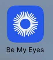 วันก่อนเพิ่งลงทะเบียนในแอพ be my eyes ไปแล้วเมื่อกี้ก็มีคนโทรมาขอความช่วยเหลือ มันเป็นแอพสำหรับคนตาบอดที่เค้าจะวิดิโอคอลมาแล้วขอให้เราช่วยบอกในสิ่งที่เค้าไม่เห็น ไปโหลดกันนะ ;-;