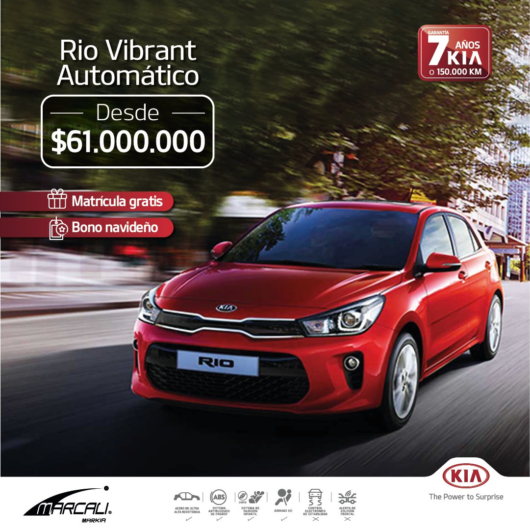 MarcaliColombia's tweet photo. Sorpréndete en #navidad con todo lo que #Marcali y #Kia tienen reservado para ti. 🎄

¡Ven a la carrera 13 #34-76 y adelanta tu regalo de navidad con estos increíbles #descuentos de #temporada en Kia Rio! https://t.co/HvsZ0O71rj