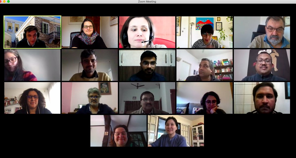 DESINNO3's tweet photo. Today we heard from @polimi and @uaegean about their sessions on #ServiceDesign & #HCIDesign. @Bruneluni presented on the improved Design courses, we discussed the new innovation centres at @IIITDelhi, @RimtUniversity and @WUD_Rai, and @crethidev reported on evaluation. https://t.co/2cc9PaMNQw