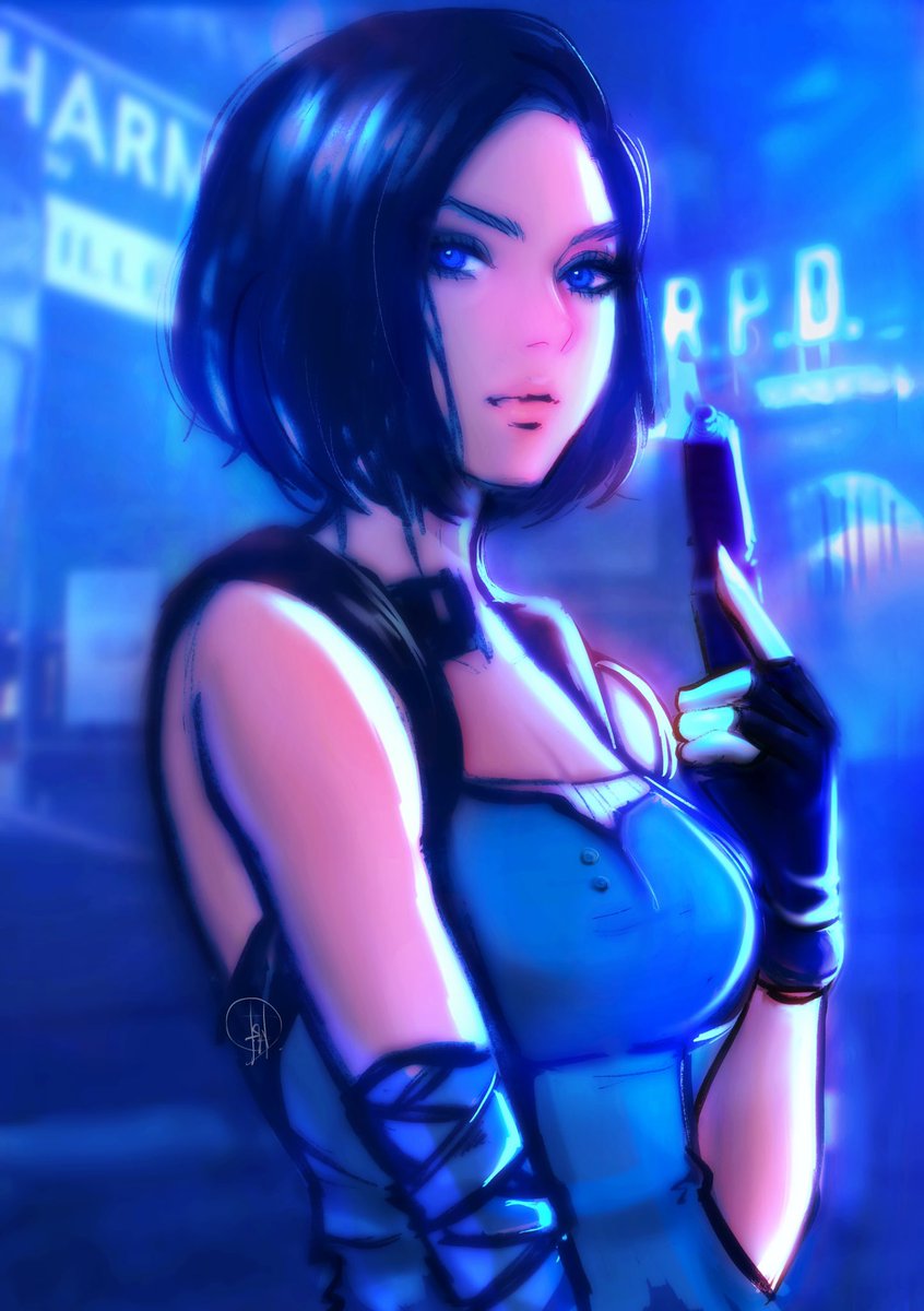 Robinnism's tweet photo. Painted #JillValentine the other day🦋 #RE3 https://t.co/QLnhhVlOhl