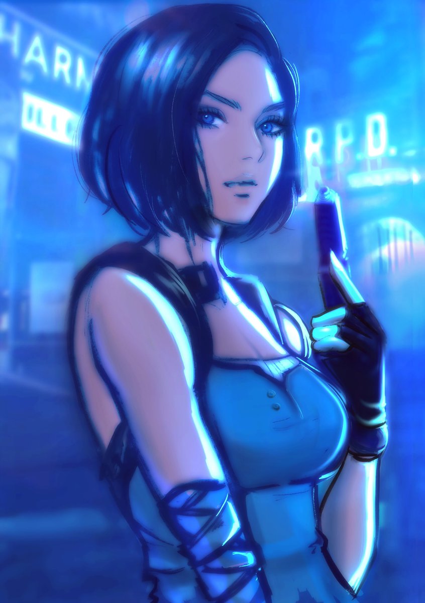 Robinnism's tweet photo. Painted #JillValentine the other day🦋 #RE3 https://t.co/QLnhhVlOhl