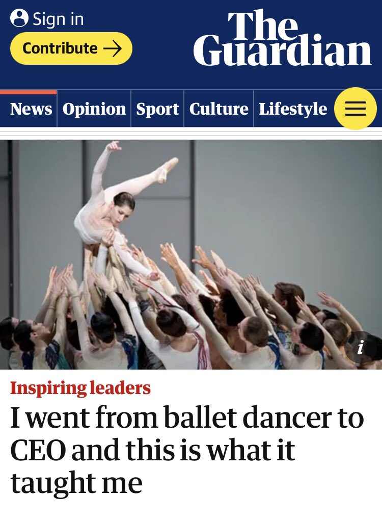 dcd_dancers's tweet image. 2 spots left on Sundays #EvolveDigital workshop with Leigh Thomas (link in bio)

Check out this article about her journey from ballet dancer to CEO
theguardian.com/women-in-leade…