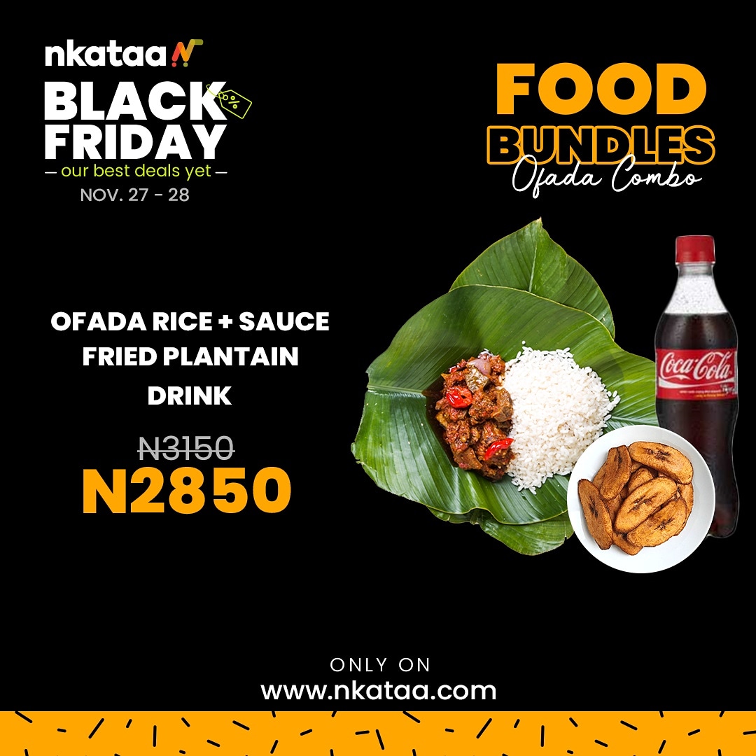 Food Bundle!🥗🥣
Ofada Rice, sauce fried plantain and drink.
Available on Nkataa.com
#ofadaricebundle #foodbundle #blackfriday #blackfriday2020
nkataa.com/blackfriday/su…