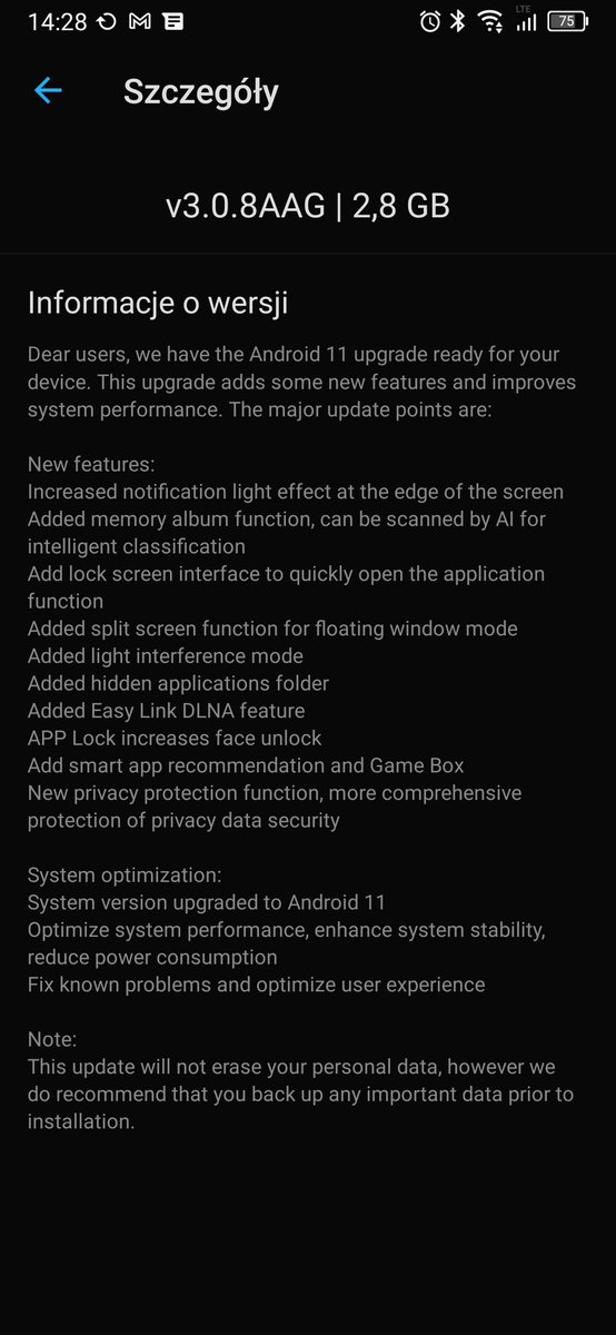 Adam_Bialic's tweet photo. Pierwszy duży upgrade - Android 11 dla TCL 10 Pro. Już za chwilkę kolejne modele :) https://t.co/oZKjLMaD7b