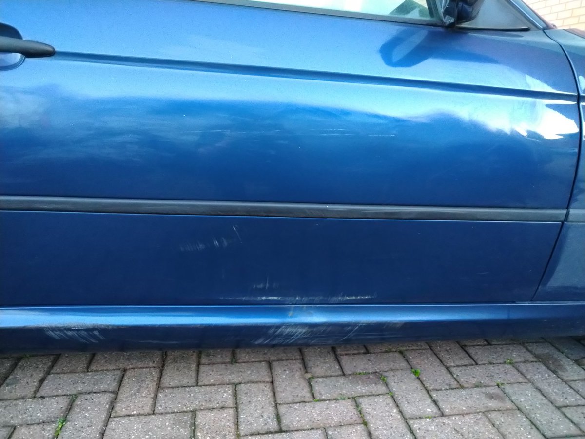 rockerblonde's tweet photo. Yesturday damage from being driven into in the morning on myy way to work looks much much worse before it got cleaned. #friday #dayafter #cars #moneypits #accident #scratch #scuff #ohwell #safe https://t.co/pE0Mk8RRNg