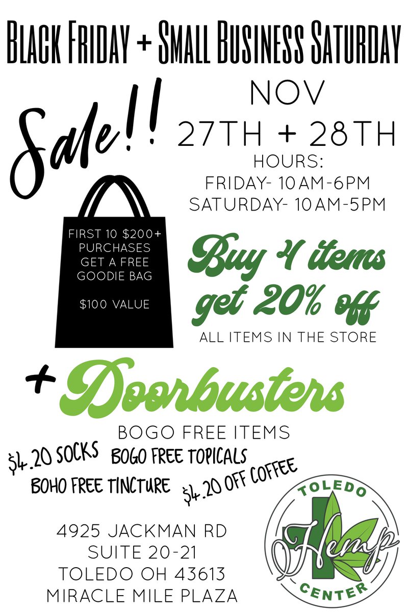 Today is our HUGE #blackfridaysale #SupportSmallBusinesses #toledoproud
