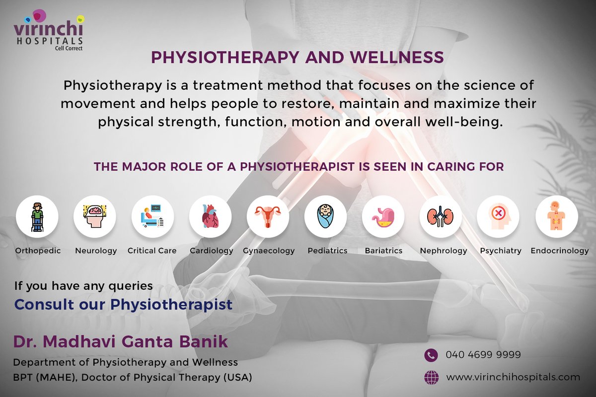 PHYSIOTHERAPY AND WELLNESS
Book Appointment https://t.co/BTx3VFRW12
#Virinchi #VirinchiHospitals #Physiotherapy #Physicaltherapy #Physio #fisioterapia #Rehabilitation #Fitness #Health #Physicaltherapist #Exercise #Wellness #Pain #Injury #Therapy #Massage #Gym #HealthyLifeStyle https://t.co/7rA5wMMz5D