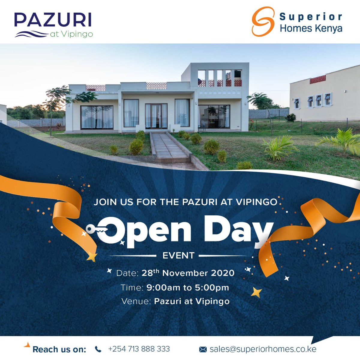 Superior Homes Kenya On Twitter Join Us On Saturday 28th November 2020 At Pazuri At Vipingo For Our Free Open Day Learn More About Our Fantastic Real Estate Offering Call 0713 888