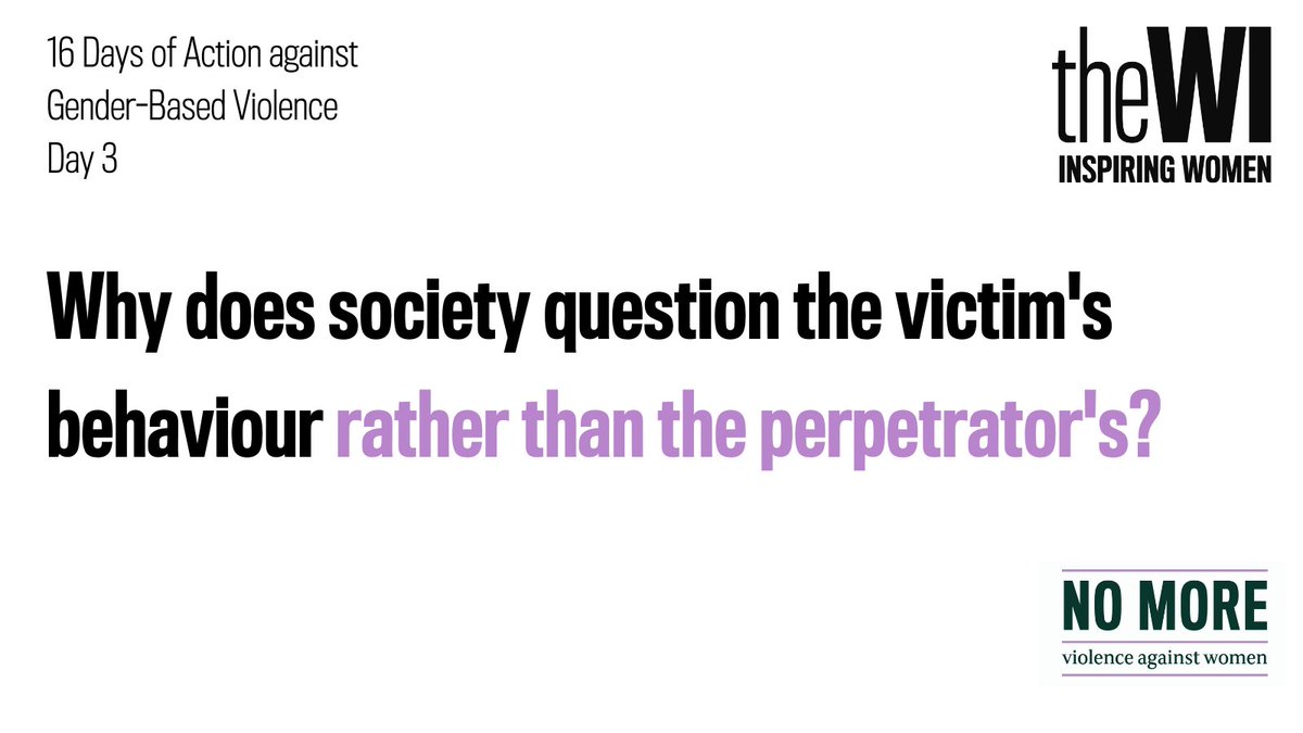 WomensInstitute's tweet photo. There are many myths about domestic abuse and its causes. These myths are harmful and deep-rooted. They serve to normalise the abuse and allow it to continue. Similarly, victim blaming statements can be devastating and destructive. 1/2 #16Days https://t.co/t8MzK2Ysj0