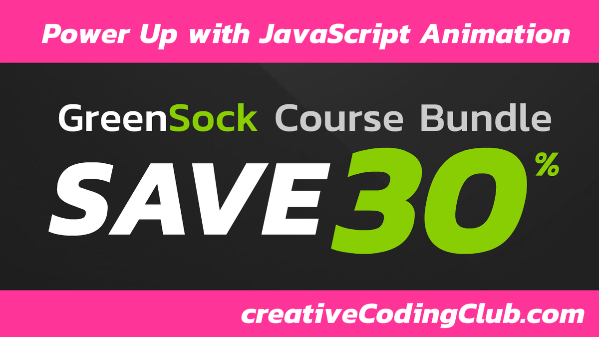 snorklTV's tweet photo. Want to learn GreenSock Animation? Want to get weekly inspiration, new techniques, tips, and tricks? 

Let me show you how much fun it is to make things move with code and bring new life to your web projects.

Black Friday Special
https://t.co/nyiVCA1luU

#javascript #animation https://t.co/p1kvttvmv0
