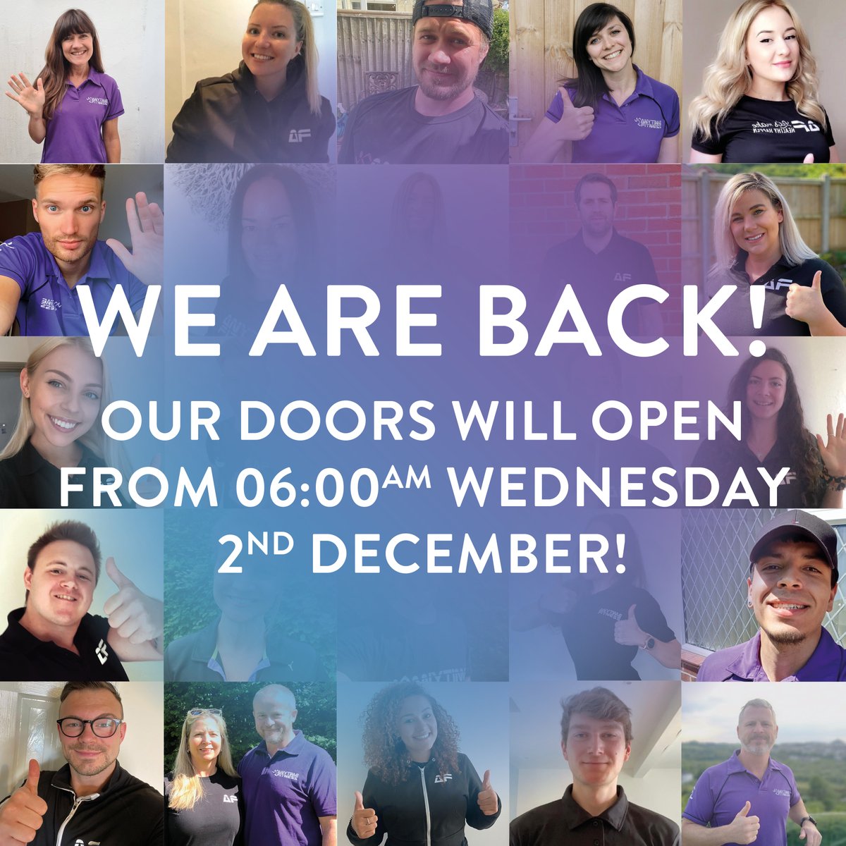 ATFExeter's tweet image. Hi Anytimers! 🙋

We are beyond excited 😆 that Anytime fitness will be opening at 6am on Wednesday 2nd December 2020. It's been a long few weeks and we've missed you.

As it stands we are in Tier 2 (high alert area) which means very little will have changed since we were...
