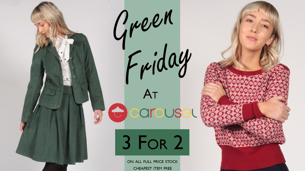 iLoveCarousel's tweet photo. 💚Green Friday at Carousel 💚
3 For 2 Across All Full Priced Stock, Including Accessories ✨ We're celebrating and supporting shopping Irish this Christmas and turning Black Friday, Green! Offer ends Sunday Midnight - Shop now at https://t.co/oLEu2L05O9 #greenfridayireland https://t.co/SDhDlF8iWd