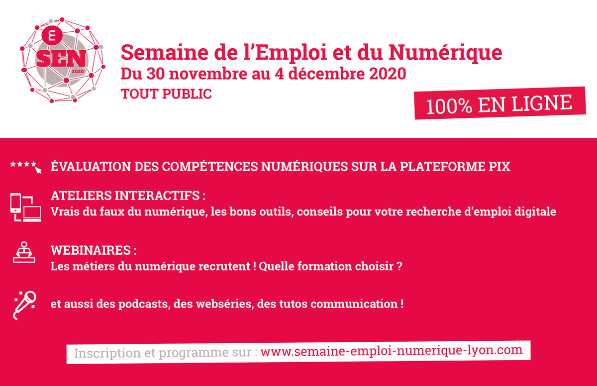 MMIE_LyonMetrop's tweet photo. 🤖 La #SEN2020 commence lundi ! Profitez du week-end pour vous inscrire : https://t.co/2BxOc6KPge