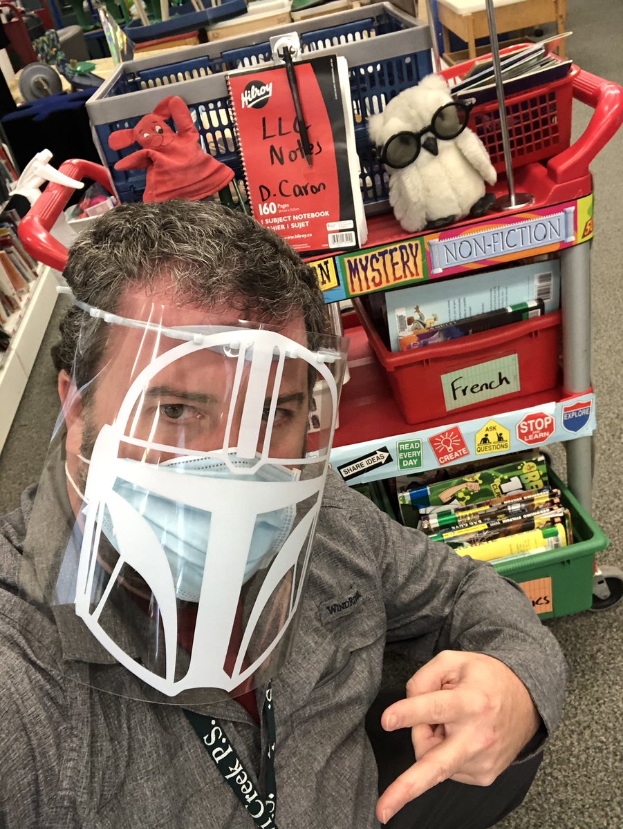 MrCaron1's tweet image. Happy #friyay once again @levicreekps families @PDSB_Libraries ! Tune in for #LiveFromtheLibrary today in our meet at 11:45 for more fun story shenanigans with me, your friendly neighborhood teacher-librarian @MrCaron1 The book trolly rolls upstairs today too. Enjoy your weekend!