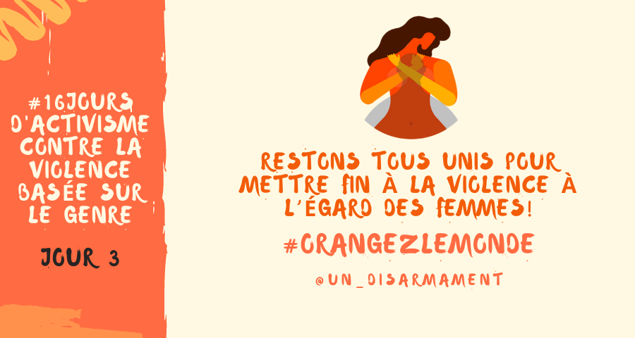 UN_Disarmament's tweet photo. Lors de la réunion #RevCon3 #UNPoA 2018, les États demeurent gravement préoccupés par l’impact néfaste du commerce illicite des #ALPC sur la vie de femmes, d’hommes de filles & de garçons et reconnaissent que son éradication est essentielle pour la lutte contre la #VBG. #16Jours https://t.co/fSn5Ycce1j