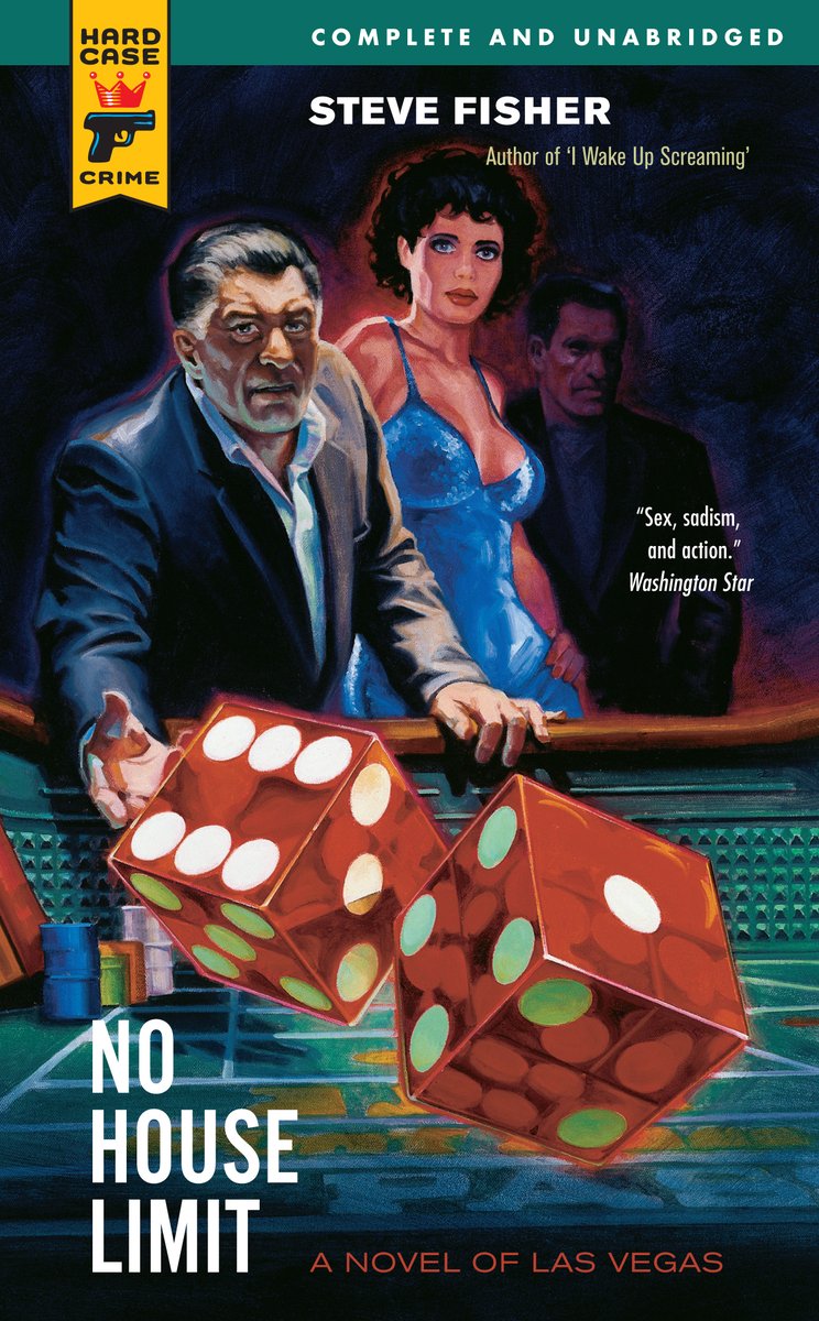 The great Steve Fisher, who wrote I WAKE UP SCREAMING, also penned this tense casino novel about a man who finds himself playing craps for extremely high stakes: NO HOUSE LIMIT  https://www.indiebound.org/book/9780857683496