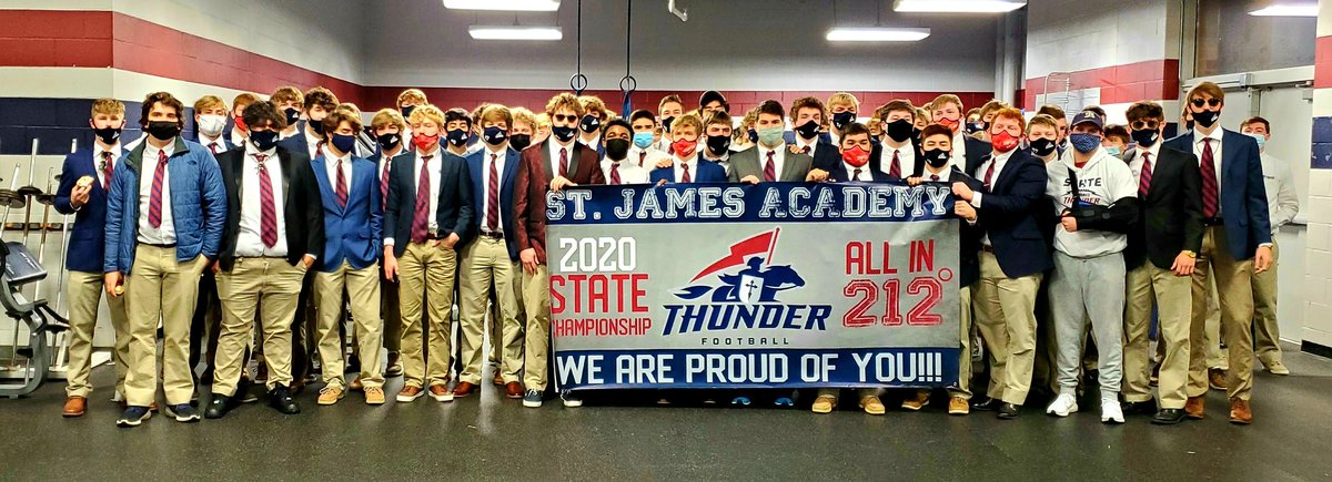 The THUNDER is ready to roll in Hutch today. Time to win state. #ALLIN #SJAte