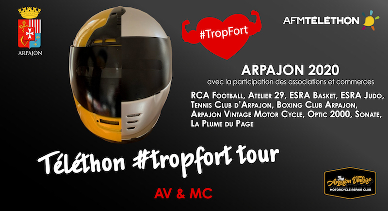 #tropfort Téléthon 2020 : Épisode 2...les parrains Arpajonnais dans le "#Trop Fort Tour" !
youtu.be/u137Vu5pysA