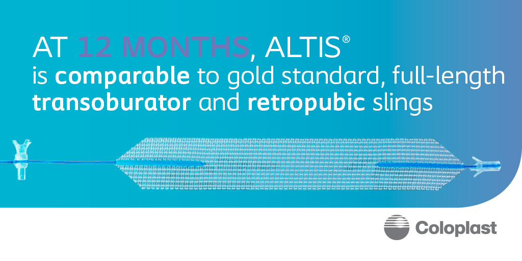 Coloplast_MD's tweet photo. At 12-months, more #AltisSIS patients were dry compared to market-leading full-length transobturator and retropubic sling patients. View #AltisSIS 522 12-month results here: https://t.co/IiVhWWpDGY https://t.co/TD804B2Adt