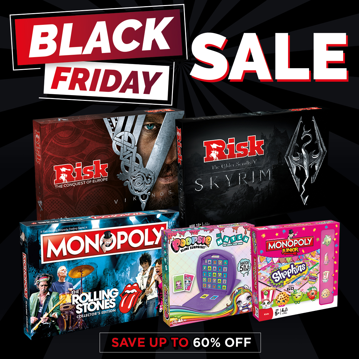 #BlackFriday is finally here and we're celebrating with up to 60% off on selected lines! 

Shop now at winningmoves.co.uk
