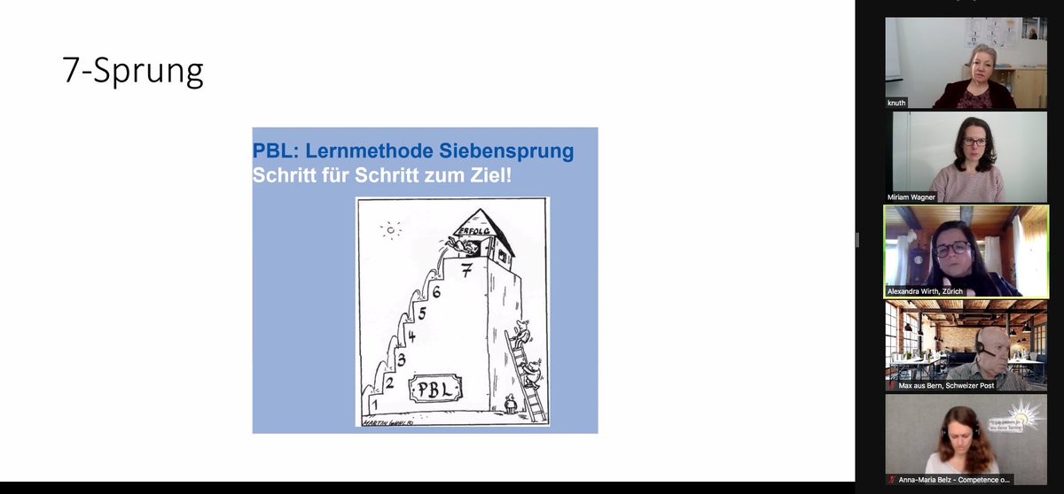 #traincamp2020 @CareumCH <a href="/YvonneVignoli/">Yvonne Vignoli</a> <a href="/SylviaKaap/">Sylvia Kaap-Fröhlich</a> @ElenaGuggiari
Problembasiertes Lernen – ein mögliches, didaktisches Konzept, um selbstgesteuert in einem Onlinesetting zu lernen. Eine spannende Erfahrung, dies in einem Barcamp zu präsentieren.