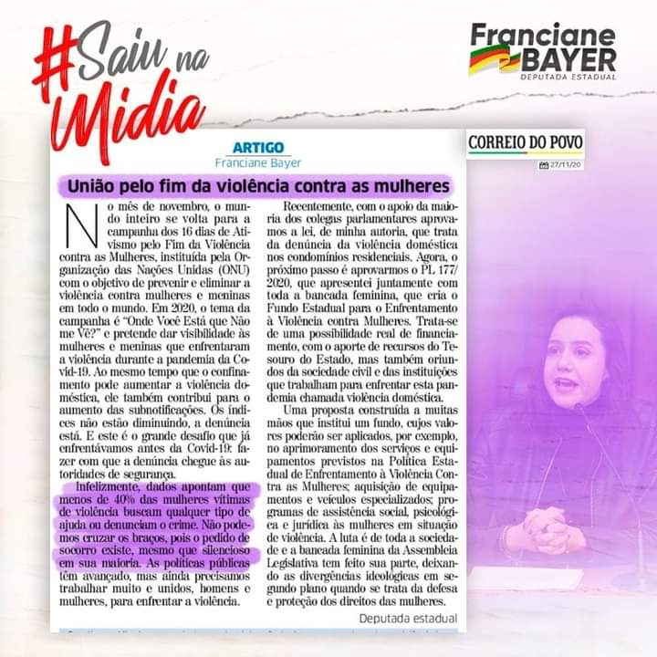 #namídia Compartilhando meu novo artigo sobre um tema que tenho fomentado discussão para conscientização e denúncias! Pelo fim da violência contra as mulheres! Dessa sexta (27), no Correio do Povo.👇
https://t.co/IE9N7cxJMD https://t.co/3fHdN0TcKd