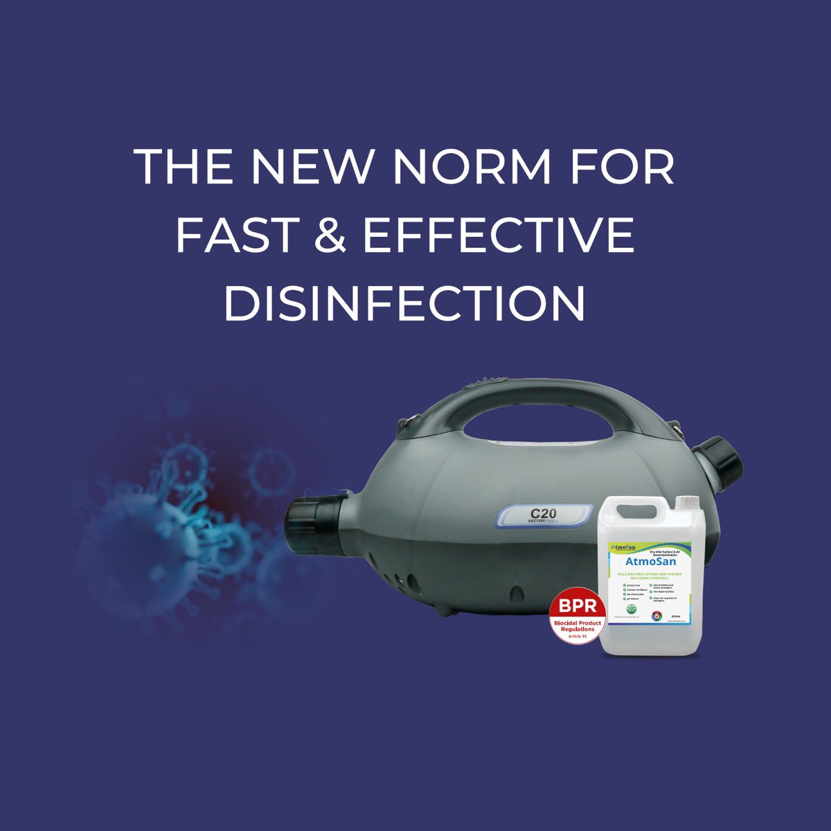 The C20 Fogger with AtmoSan Biocide has a 99.999999% log 8 kill rate of all pathogens known to man.
Check our offers and buy online atmosan.co.uk/bundles-offers 
#carehomes #Construction #university #college #schools #office #cleaning #virus  #Covid_19 #coronavirus