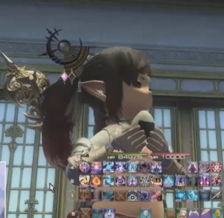Nova Crystallis Yoshida Showed Off A Bunch Of New Emotes A Sweeping Emote Eat An Apple And Onigiri A Spooky Emote And The Painting Emote Similar To The One You