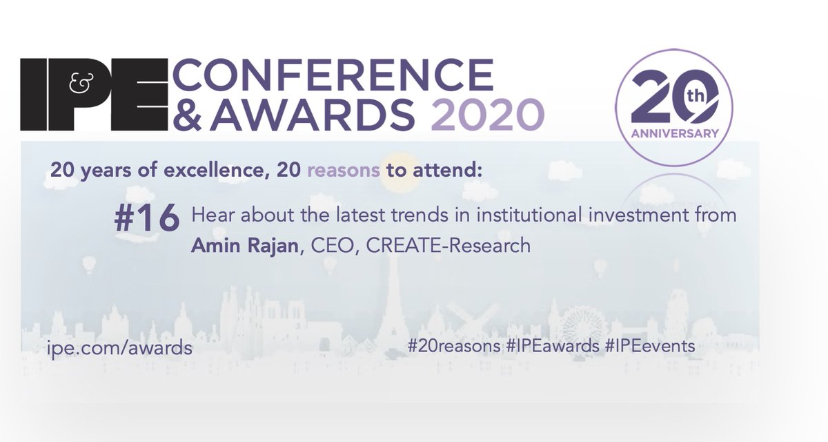 IPEnews's tweet photo. Amin Rajan (CREATE-Research) will be sharing insights from his latest institutional investor research at next week's IPE Conference & Awards. Check the full programme and register. #20reasons #IPEawards
https://t.co/kY53s23Eso https://t.co/cqFeS5Dmjh