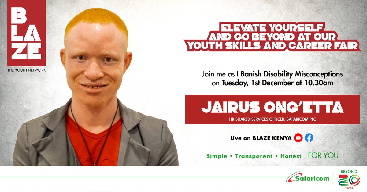 SafaricomHook's tweet photo. Join Chris Otundo, Elizabeth Nguli, Eva Chemng'orem and Jarius Ong'etta at our Youth Skills and Career Fair. #BLAZECareerfair #TwendeTukiuke https://t.co/DhN6FMl9Gs