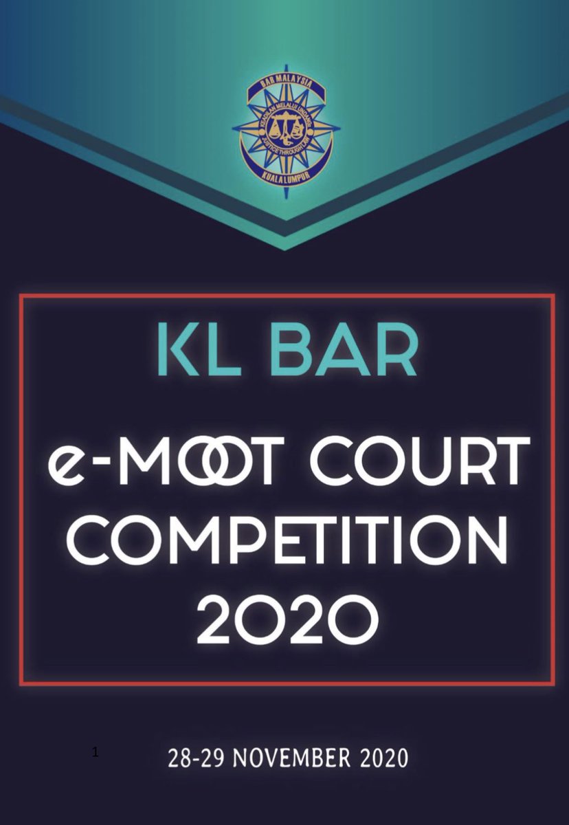 klbcylc's tweet photo. Join us for the Opening Ceremony of the KL Bar e-Moot Court Competition 2020 on our Facebook page, at 8am tomorrow. See you then!

#KLBarEMoots2020 https://t.co/uQWW2NFpJj
