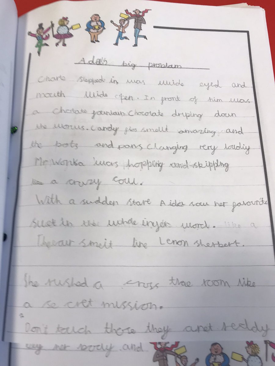 NewSwannington's tweet photo. 💫Amazing Charlie and the Chocolate Factory writing in Y3 🖊 https://t.co/KMDHg4yzHj