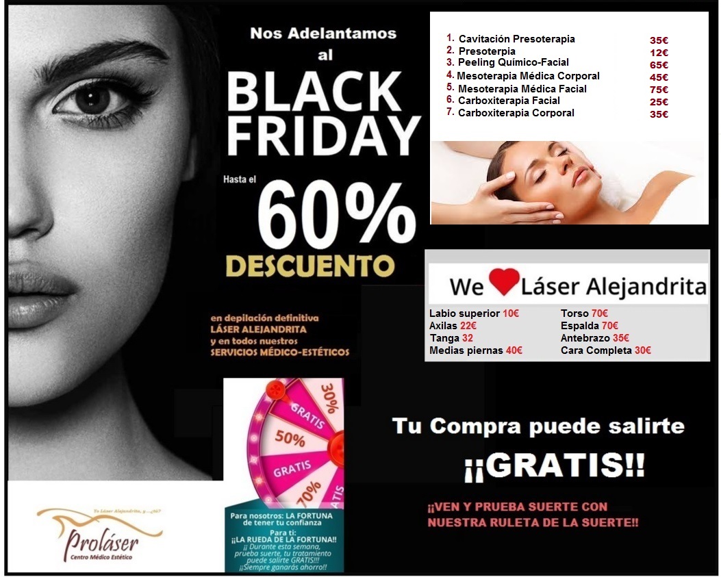 ProlaserCentro's tweet photo. ¡¡ÚLTIMO DIA del Black Friday!! Hoy y Mañana en PRÓLASER, Black Friday con hasta el 60% Dto. ¡¡Y tu compra te puede salir GRATIS!! https://t.co/chyUHvRYpT https://t.co/gJBTCHsMK5