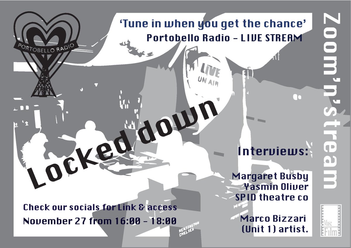 PortobelloRadio's tweet photo. We have a special show lined up today, with publishing legend Margaret Busby, J'Ouvert playwright Yasmin Oliver, artist Marco Bizarri from Unit 1, and the SPID Ambassadors about their Mangrove 9 radio play. Stick around at 6pm to hear The Dream. 
https://t.co/wXQxYrqeHT https://t.co/qhDvGcUDJO