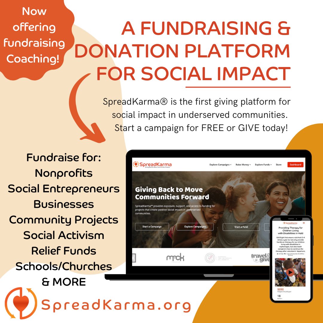 SpreadKarma's tweet photo. @THEDawnDickson Hi Dawn! @spreadkarma is a funding and donation platform powering a new culture of giving in underserved communities. WOC &amp; LGBTQ owned and revenue generating 🧡🔄🌍 https://t.co/76KiohZXuG https://t.co/etQ513xwur