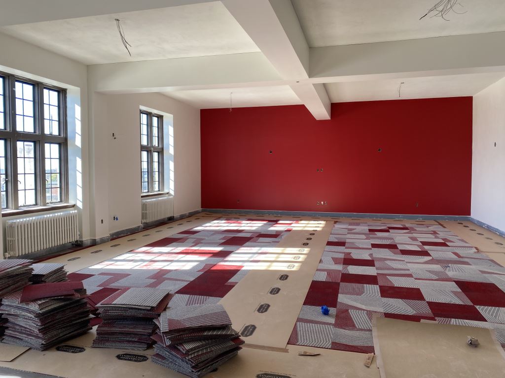 lambertai's tweet photo. It’s fun to see a plan come together! The color palette shown is a form of wayfinding for this Centenary United Methodist Church large building renovation. Thank you @ILLong1932  for your construction management as the project is in its final stages of completion. https://t.co/AU7qDMwCnS