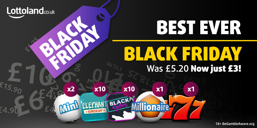 Check out our Super Savings offer! Save up to 50% on lotto and scratchcard combo bundles lottoland.co.uk/blackfriday202… 

18+. Click "CLAIM DEAL" to claim. Promotion ends 30/11/2020. Offer redeemable up to 10 times per player, per day (per 24-hour period). Full T&amp;CS apply.

#BlackFriday