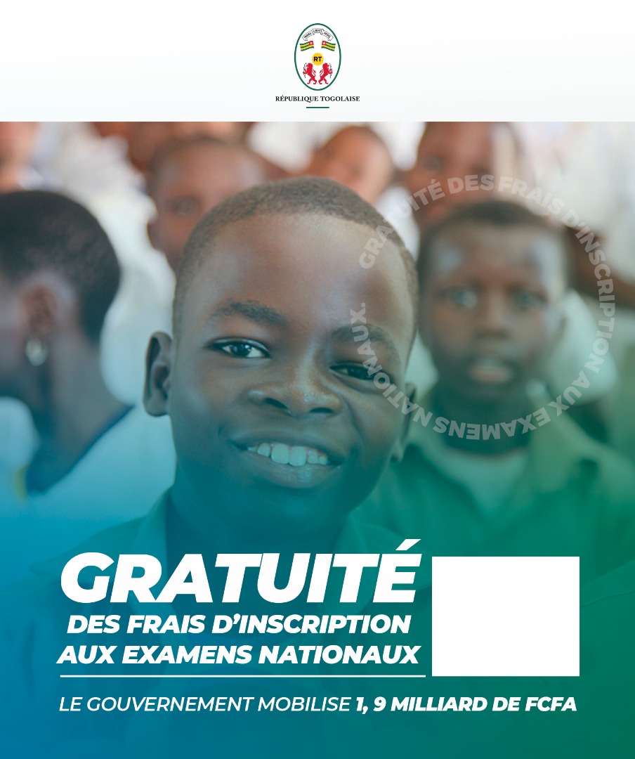 GouvTg's tweet photo. Le Chef de l'État SEM @FEGnassingbe ne cesse de concrétiser ses promesses.

Au dernier conseil des ministres, le gouvernement a pris d’importantes décisions d'ordre social, dont la gratuité des inscriptions aux examens nationaux, la prise en charge des femmes enceintes, etc.⤵️ https://t.co/IMDLWrMt4f